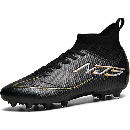 Mens Black Soccer Cleats, Professional AG/FG Football Boots